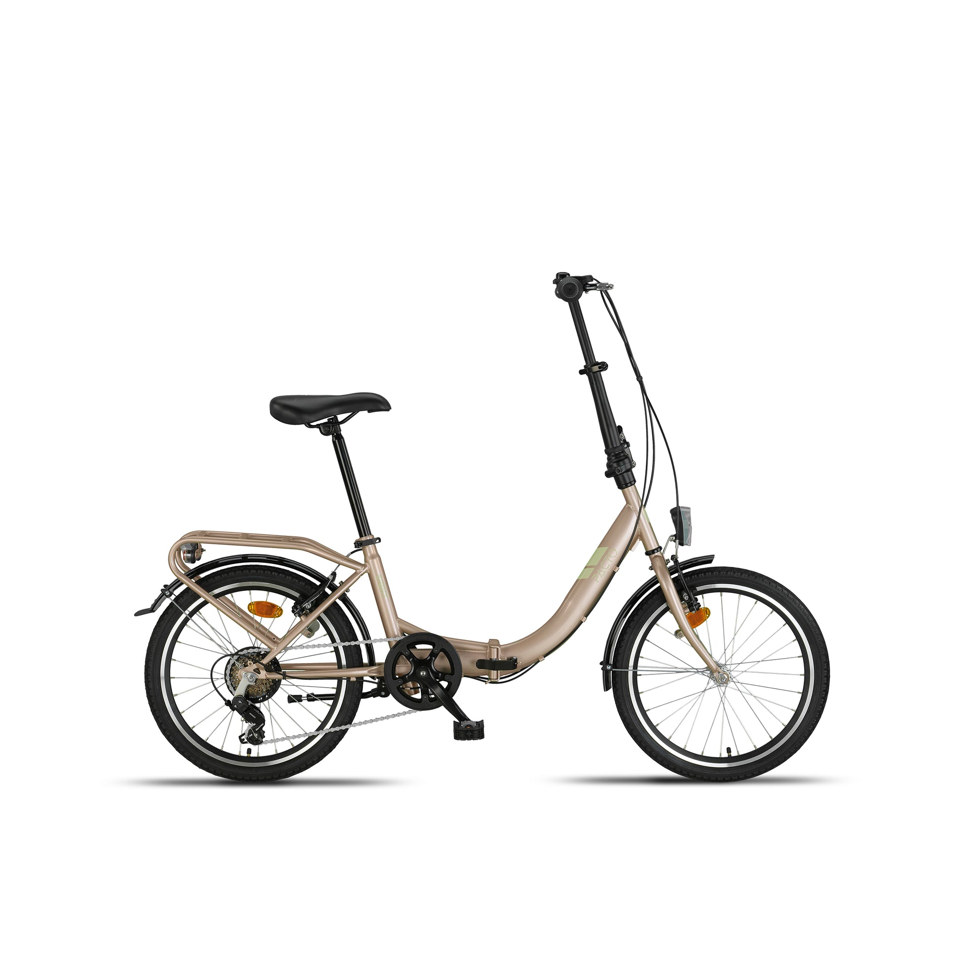 PACTO EIGHT opvouwbare vouwfiets lichtgewicht 20 inch met lage instap en 6 Shimano versnellingen, geschikt voor trein, auto of camper
PACTO EIGHT folding bike – lightweight 20-inch with low step and 6-speed Shimano gears, ideal for train, car or camper travel