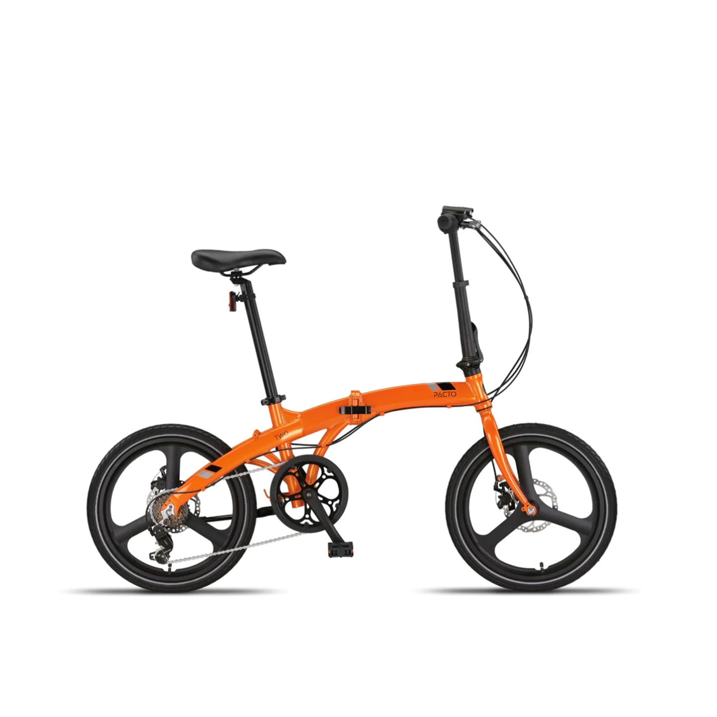 Pacto-two-orange-folding-bike-vouwfiets-plooifiets-black-orange-foldingbike-beste-vouwfiets-kopen-opvouwbare-fiets-urban-compact