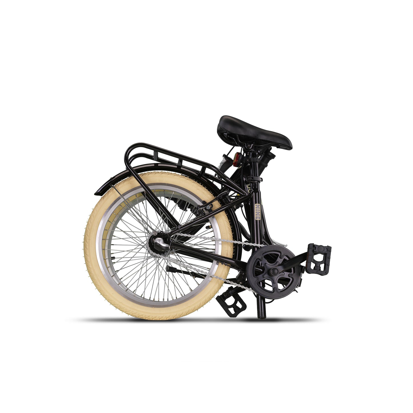 PACTO NINE – Vouwfiets - 20 inch - Lage instap - Shimano Nexus 3 - Black/Lavender/Patrol Green