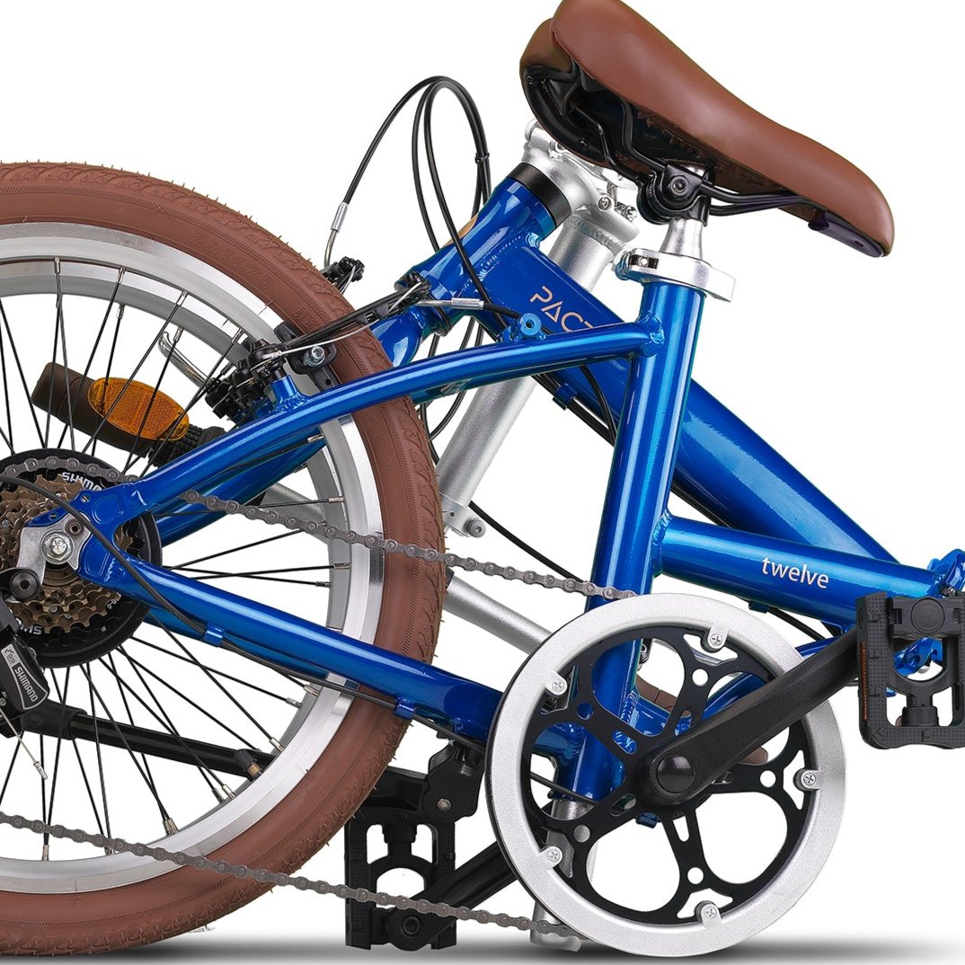 PACTO TWELVE – Folding Bike - 20 inch - Shimano 6 Speed - Dark Blue/Green