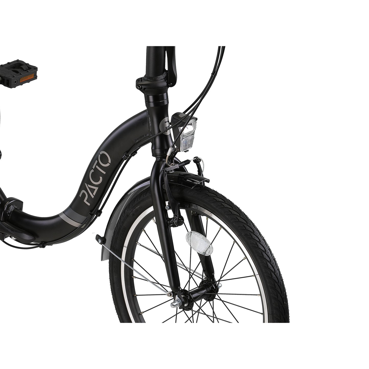 PACTO SIX – Folding Bike - 20 inch - 6 Speed Derailleur - Black/Patrol Blue