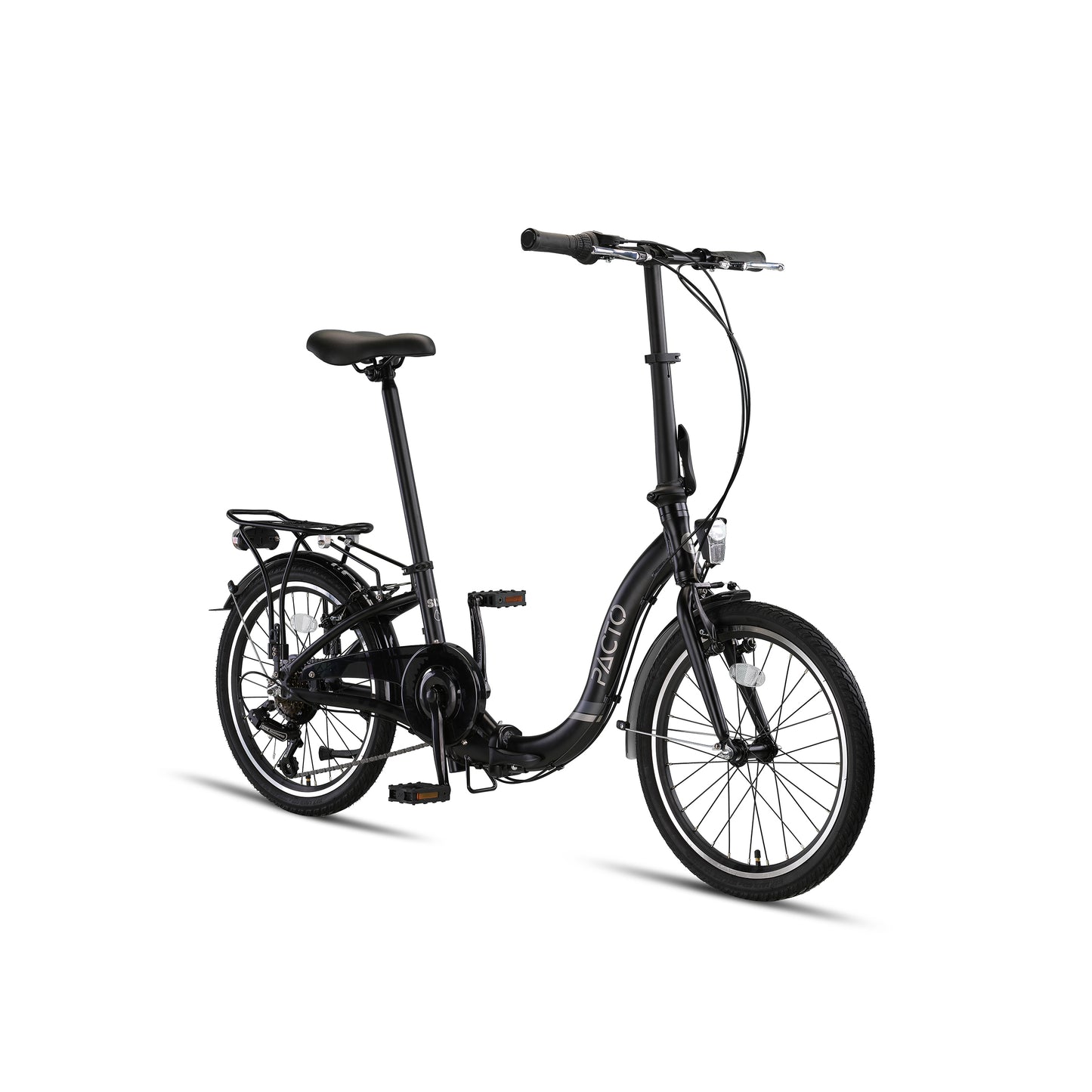 PACTO SIX – Folding Bike - 20 inch - 6 Speed Derailleur - Black/Patrol Blue