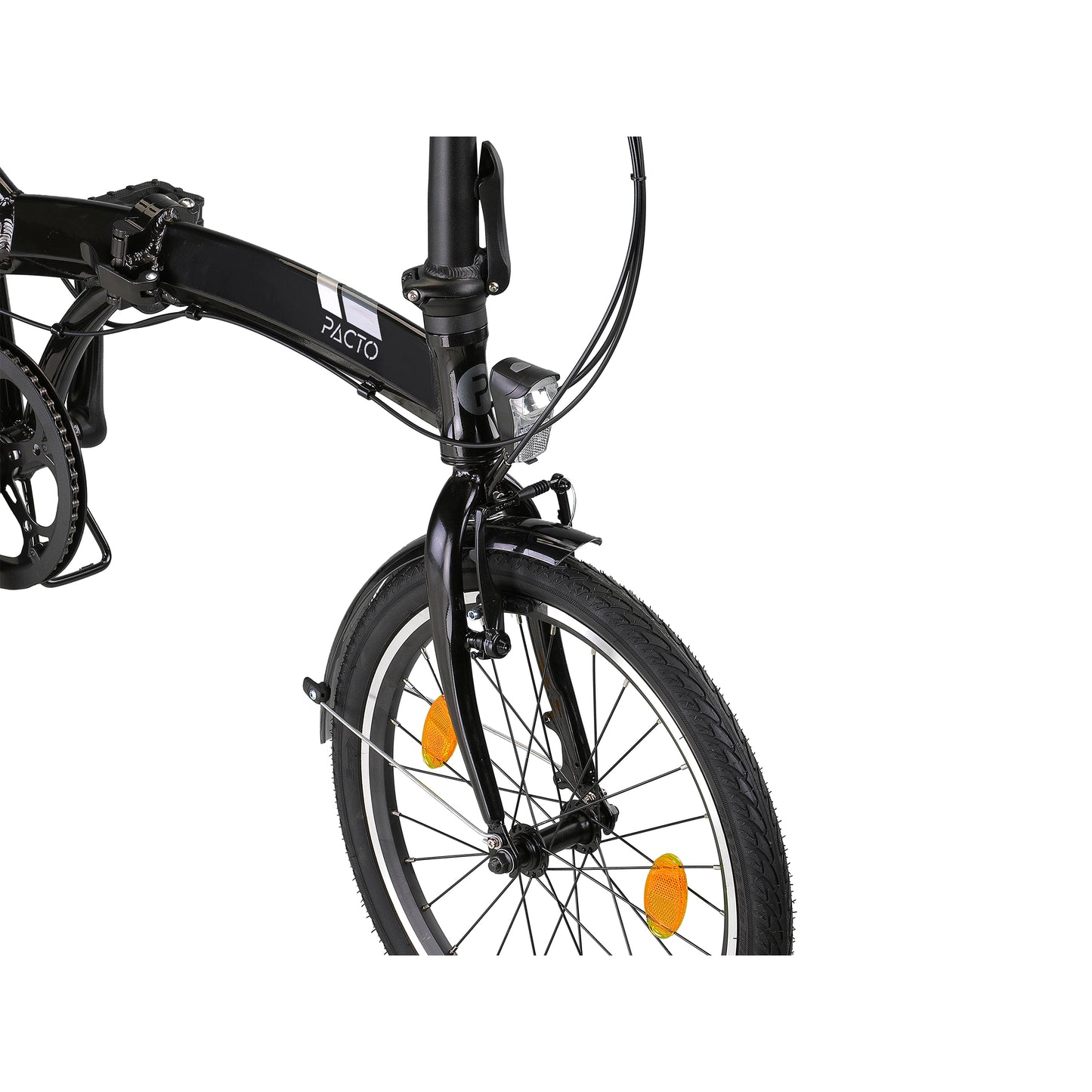 PACTO - Three - Folding Bike - Black/ Light blue