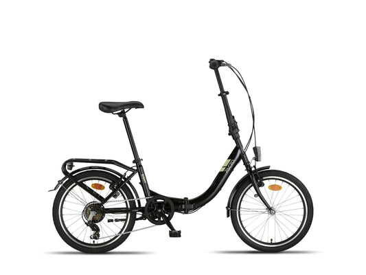 PACTO EIGHT – Vouwfiets - 20 inch - Lage instap - 6 versnellingen Shimano - Black/Patrol Green/Lavender