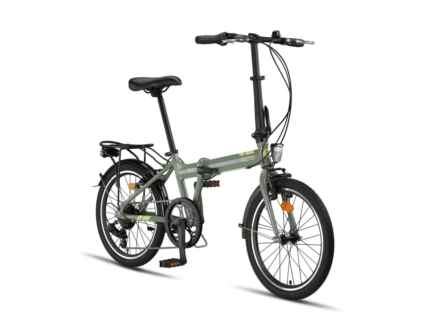 PACTO - Five - Folding Bike - Retro Green/ Black