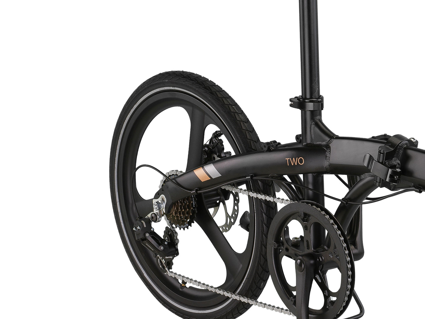 PACTO - Two - Folding Bike - Black/ Orange