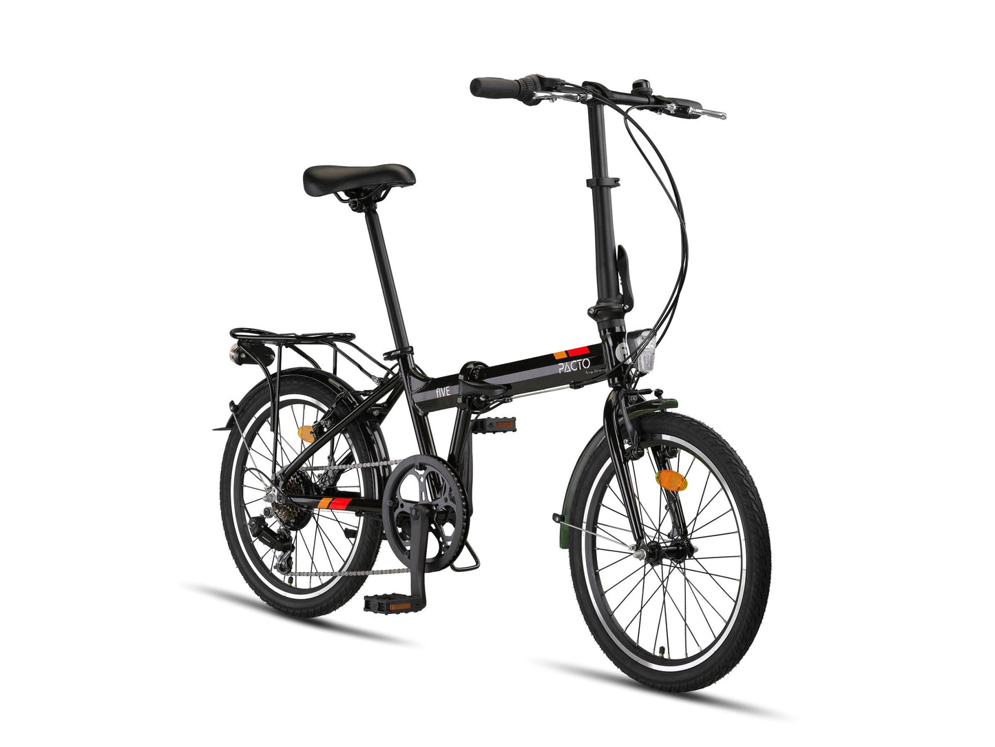 PACTO - Five - Folding Bike - Black/ Retro Green