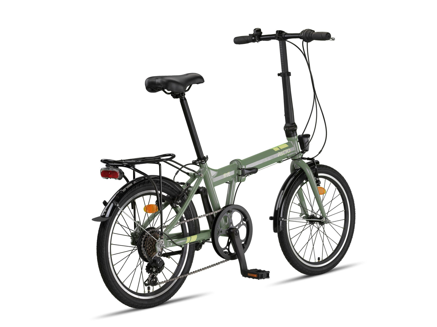 PACTO - Five - Folding Bike - Retro Green/ Black