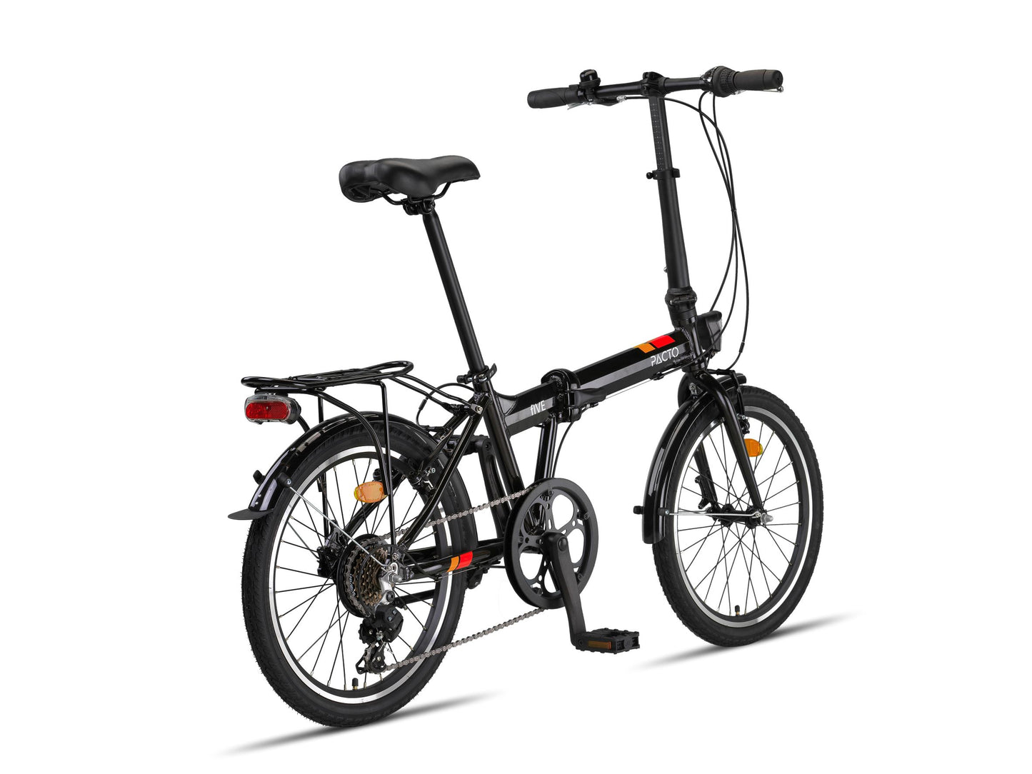 PACTO - Five - Folding Bike - Black/ Retro Green