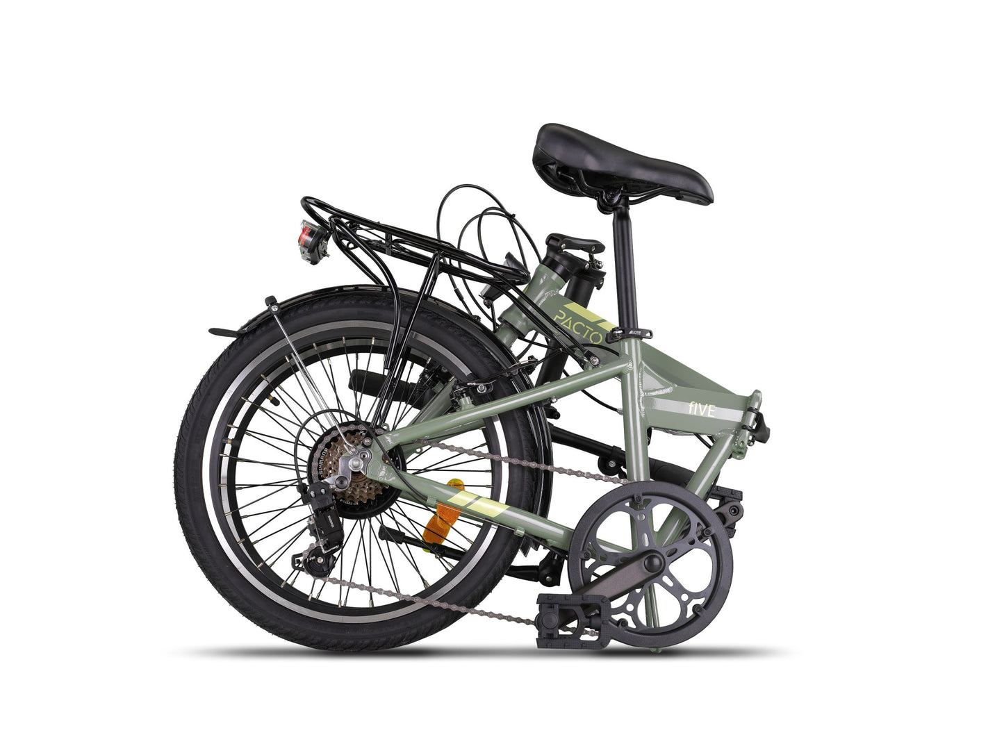 PACTO - Five - Folding Bike - Retro Green/ Black