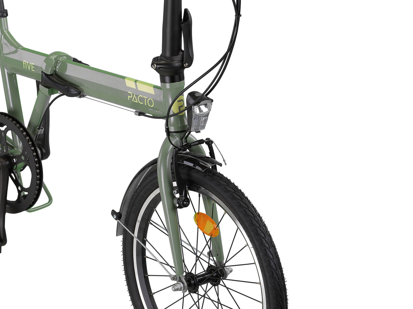 PACTO - Five - Folding Bike - Retro Green/ Black