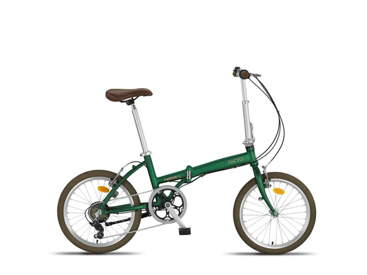 PACTO TWELVE – Folding Bike - 20 inch - Shimano 6 Speed - Green/Dark Blue