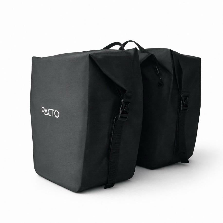 PACTO - Double carrier bag - black - 36L - dubbele - fietstas -
