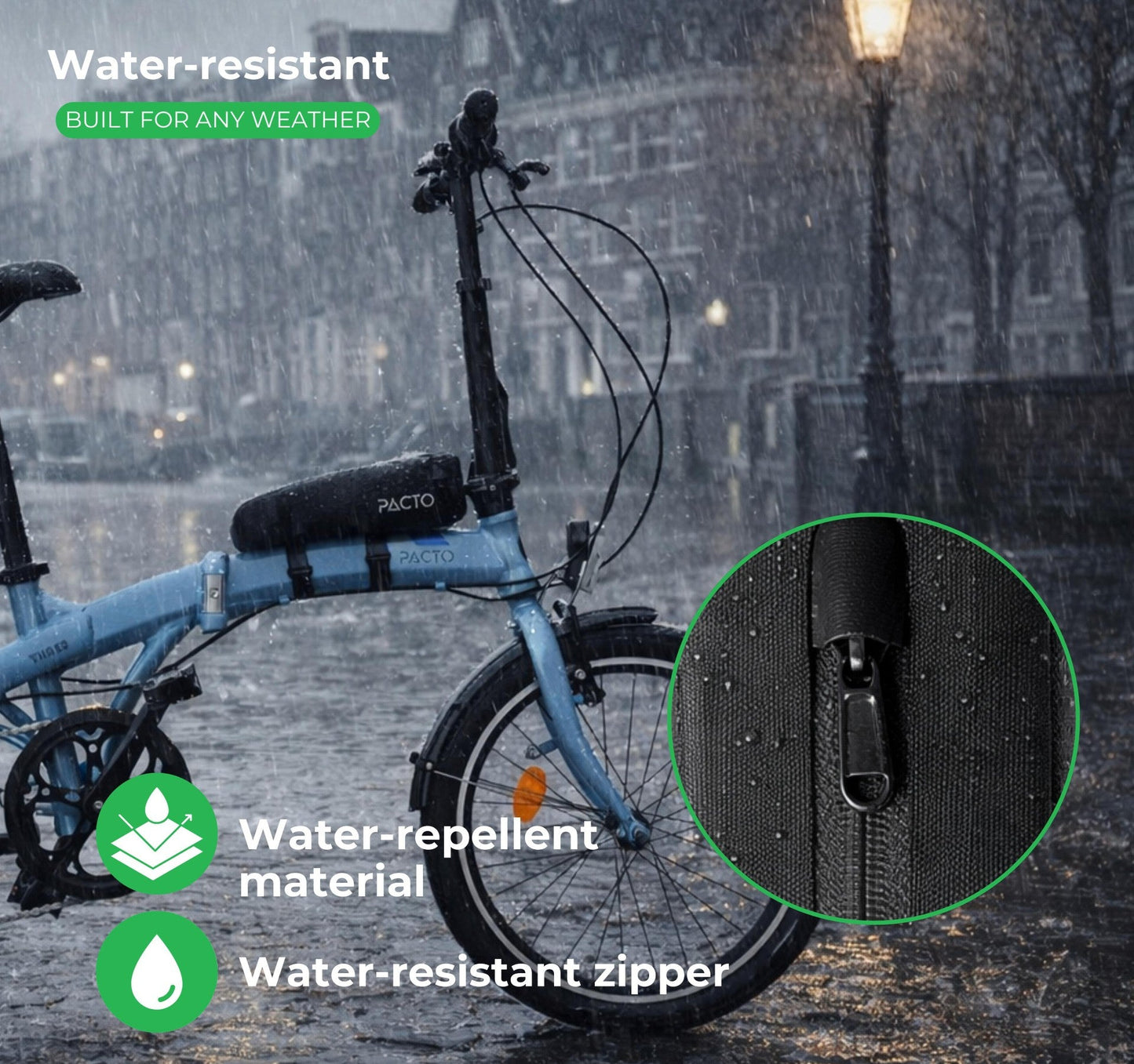 PACTO - Frame bag - black - 1,7L - frame tas - fietstas - 