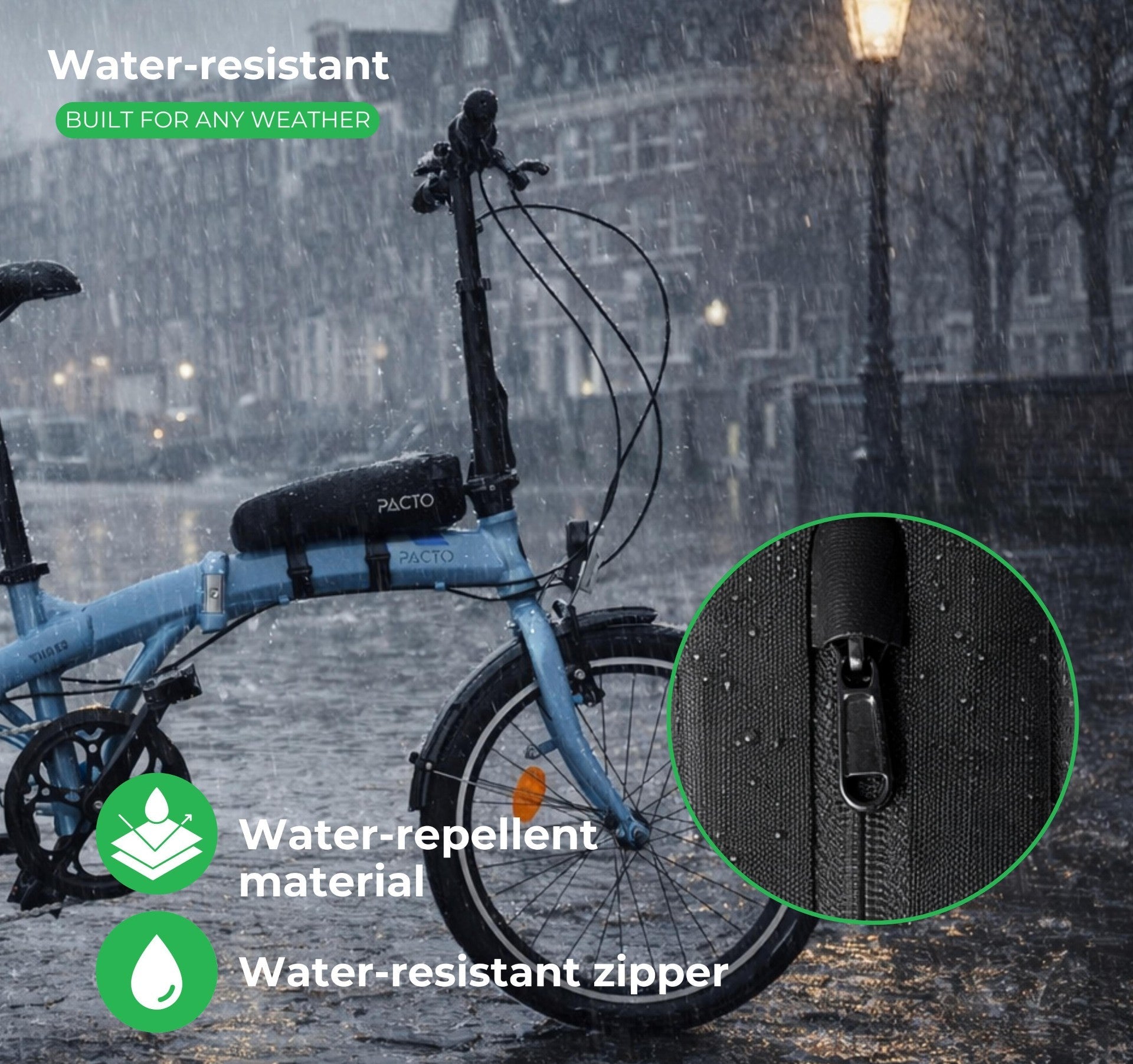 PACTO - Frame bag - black - 1,7L - frame tas - fietstas - 