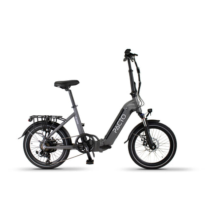 PACTO E-ONE - Elektrische Vouwfiets - 20 inch - Shimano 7 Versnellingen Derailleur - Laag instapframe - Grijs
