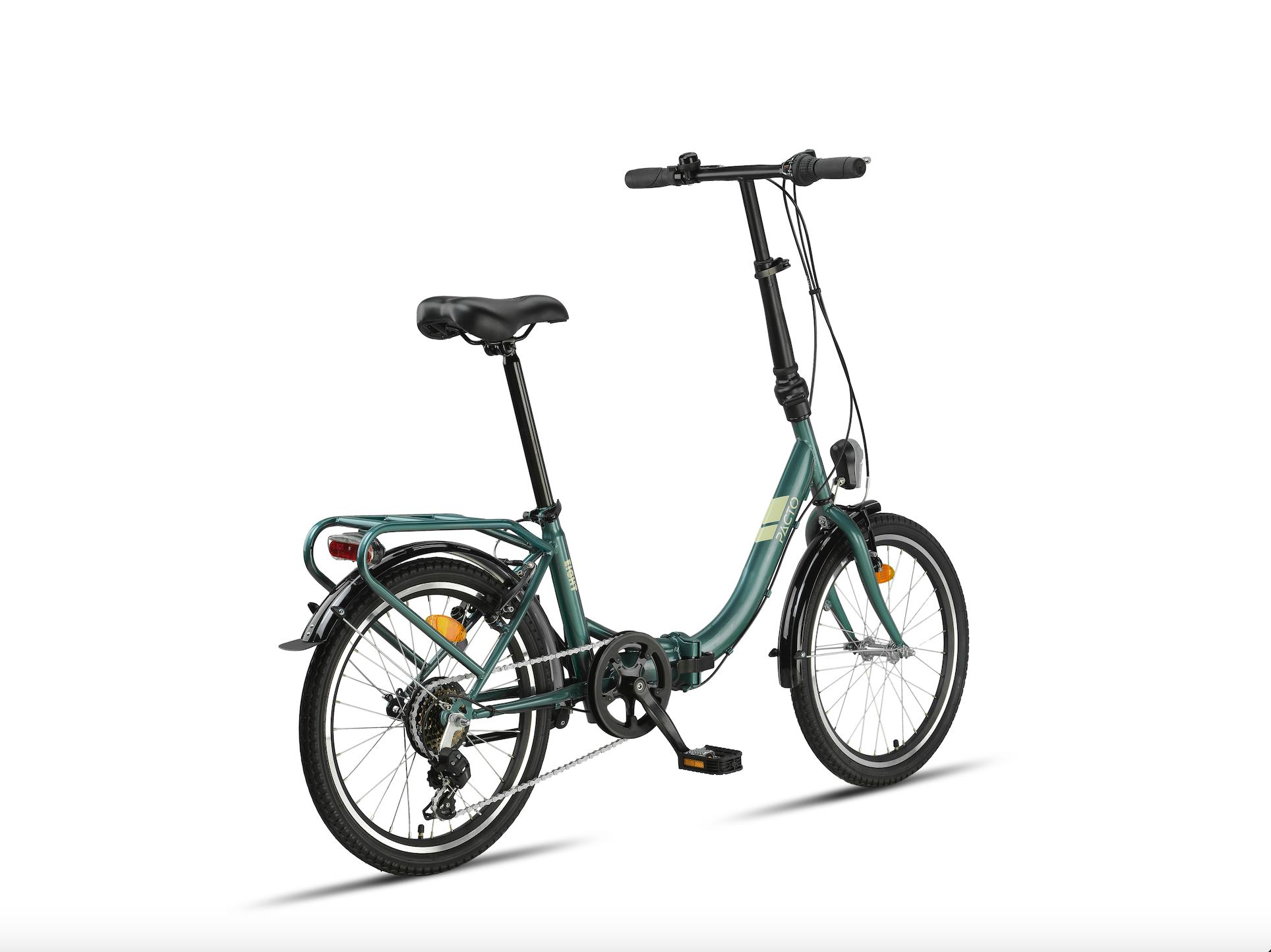 PACTO EIGHT opvouwbare vouwfiets lichtgewicht 20 inch met lage instap en 6 Shimano versnellingen, geschikt voor trein, auto of camper
PACTO EIGHT folding bike – lightweight 20-inch with low step and 6-speed Shimano gears, ideal for train, car or camper travel