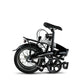 PACTO SIXTEEN 16 inch folding bike folded position, compact design with Shimano Nexus 3 internal hub, silver and black frame