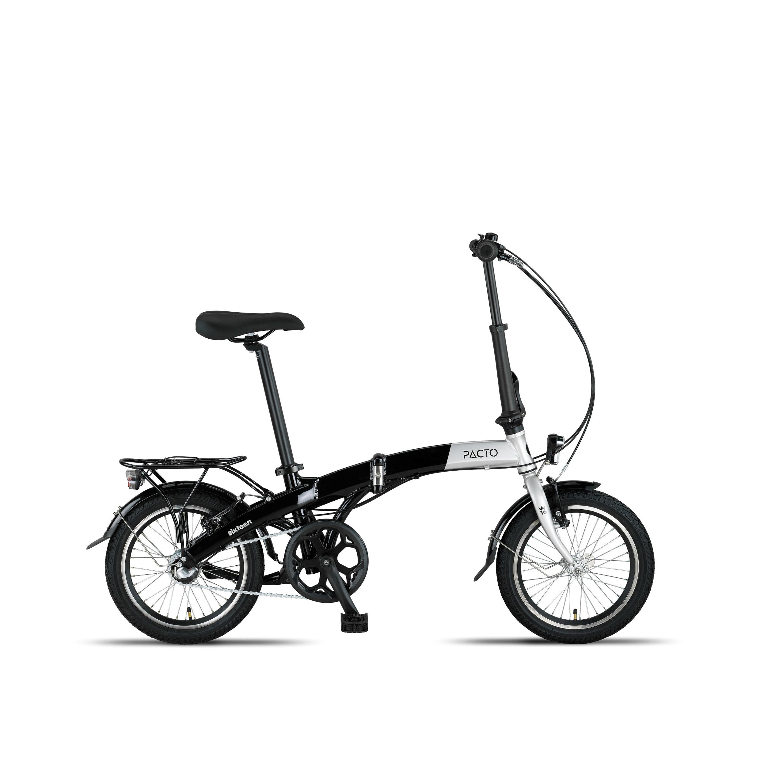 PACTO SIXTEEN - Folding Bike - 16 inch - Shimano Nexus 3 - Silver/Blac