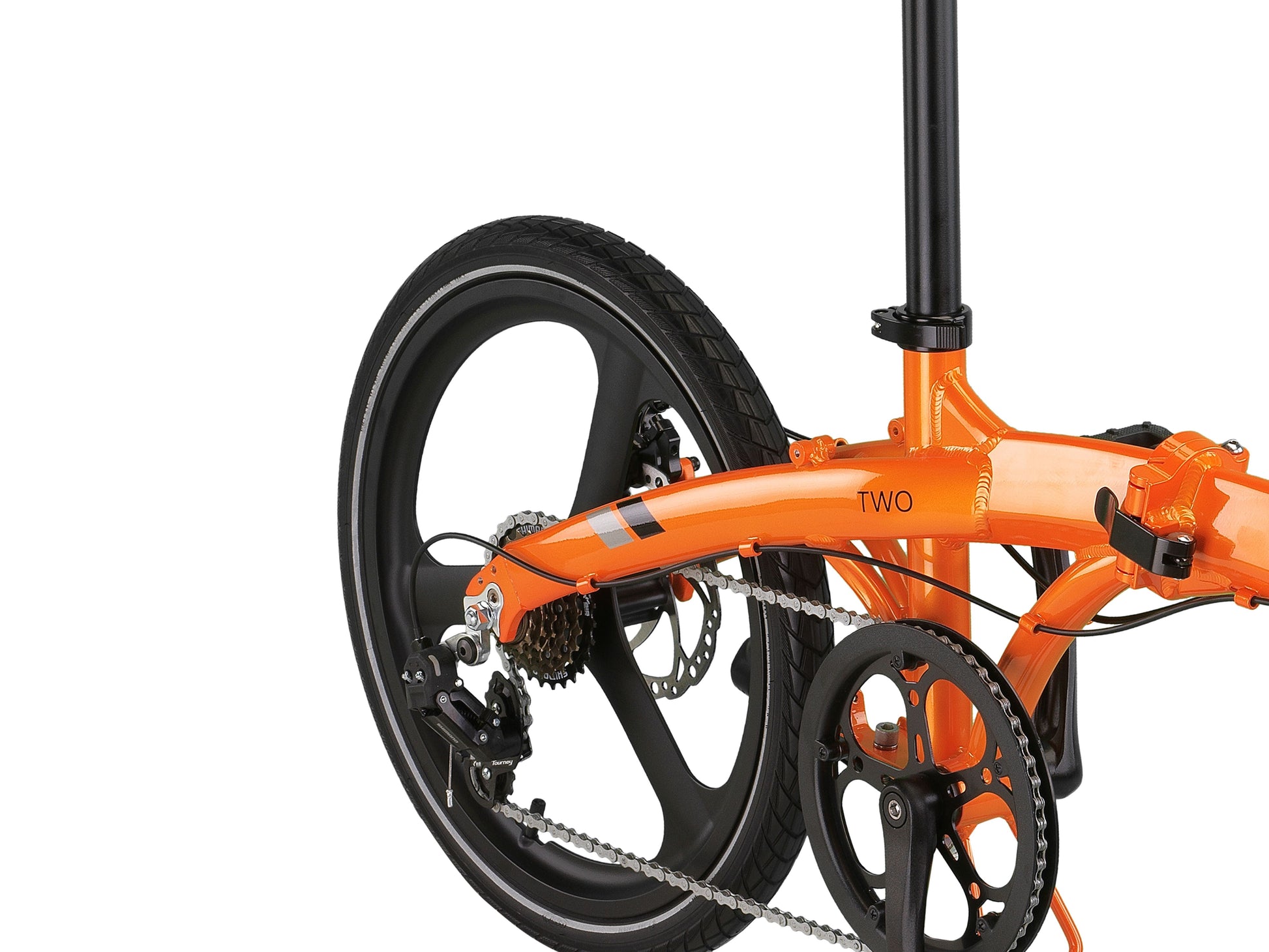 klapprad trinx PACTO TWO – Faltrad – 20 Zoll – Shimano 6-Gang – Orange/Schwarz