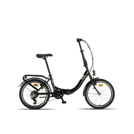 PACTO EIGHT – Folding Bike - 20 inch - Low step - 6 Speed Shimano - Black/Patrol Green/Lavender