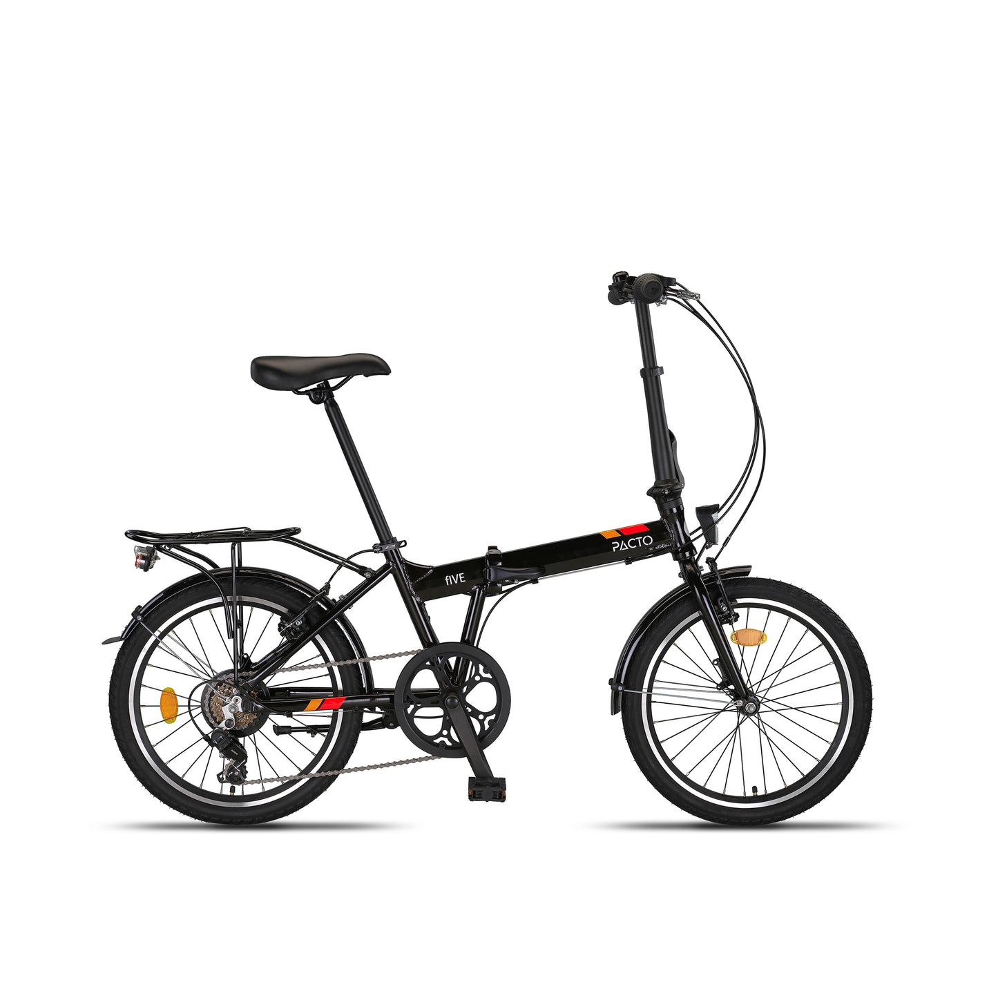 PACTO - Five - Folding Bike - Black/ Retro Green