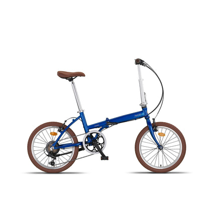 PACTO TWELVE – Retro vouwfiets met Shimano 6 versnellingen (Groen / Donkerblauw)