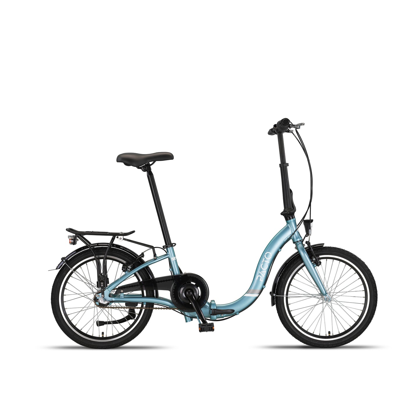 PACTO - Seven - Folding Bike - Black / Patrol Blue